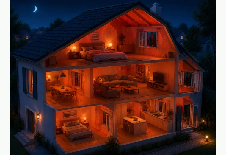 Maison qui garde la chaleur même la nuit